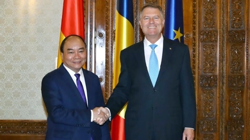Thủ tướng Nguyễn Xuân Phúc và Tổng thống Romania - Klaus Iohannis.