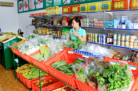 Cửa hàng nông sản an toàn trên địa bàn thành phố Ninh Bình. Ảnh: Anh Tuấn