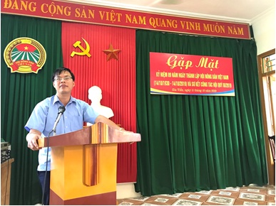 Đ/c Hoàng Ngọc Chinh, Phó chủ tịch HND tỉnh phát biểu chỉ đạo hội nghị.