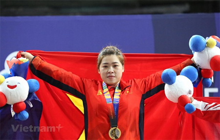 Hoàng Thị Duyên tiếp tục thi đấu ấn tượng sau kỳ SEA Games tại Philippines. (Ảnh: Vietnam+)