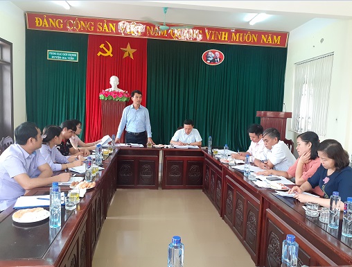 Đ/c Đinh Hồng Thái - TUV, Chủ tịch HND tỉnh phát biểu tại hội nghị kiểm tra Ban đại  diện HĐQT Gia Viễn