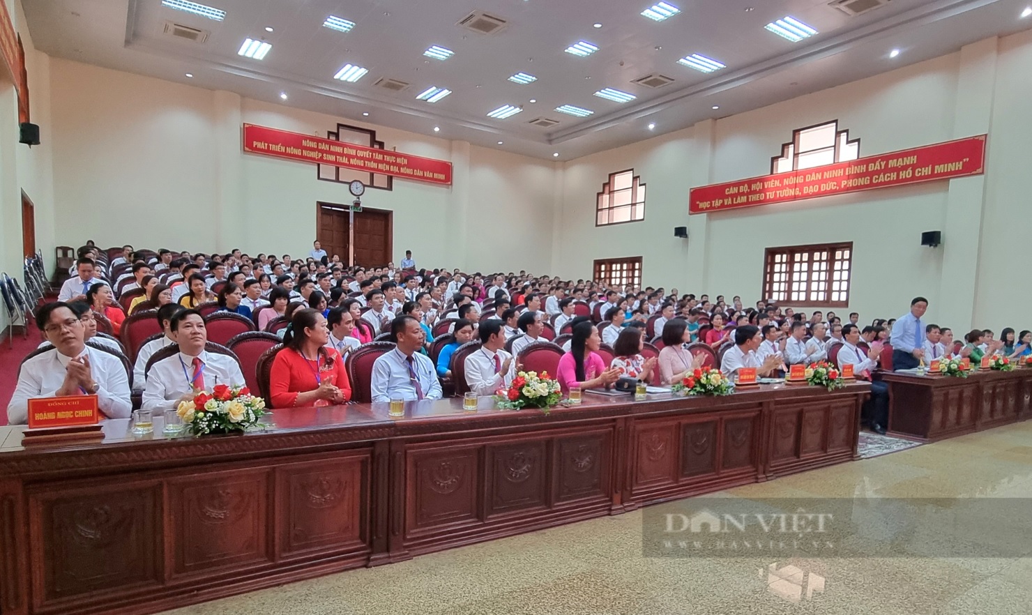 Toàn cảnh Đại hội đại biểu Hội Nông dân tỉnh Ninh Bình lần thứ VII, nhiệm kỳ 2023-2028. Ảnh: Vũ Thượng