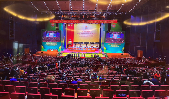Quang cảnh Đại hội đại biểu toàn quốc Hội Nông dân Việt Nam lần thứ VIII.
